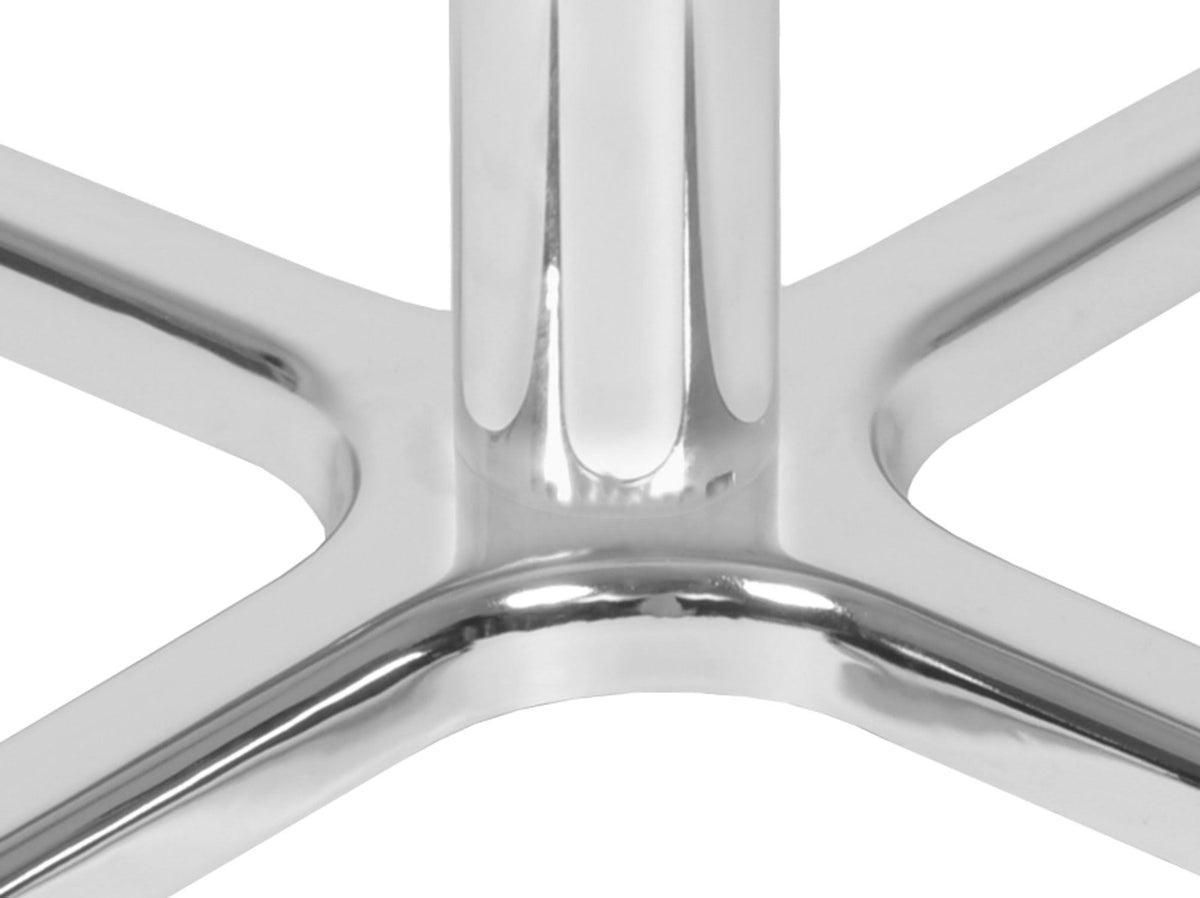 48x22 Round X-Base Table Mocha Walnut Chrome J884222