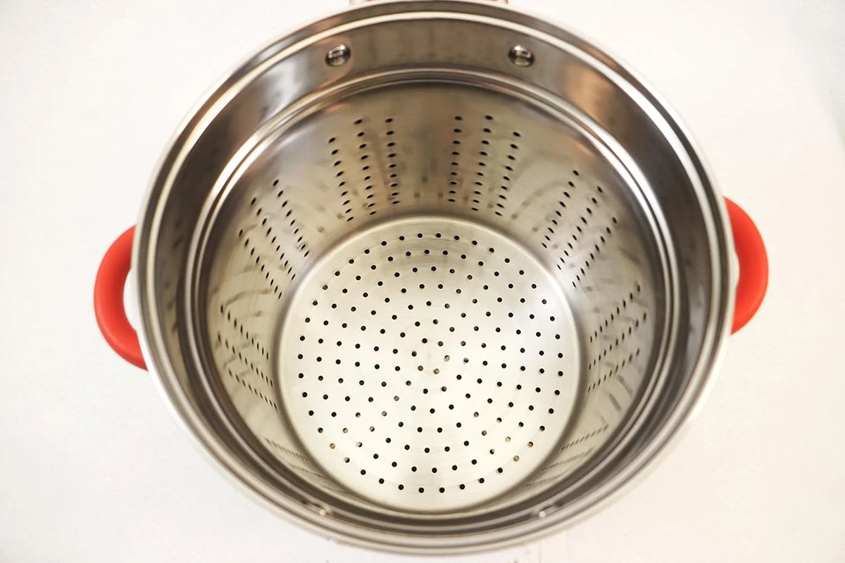 12 Qt Stainless Steel Pasta Cooker with Glass Lid G6239