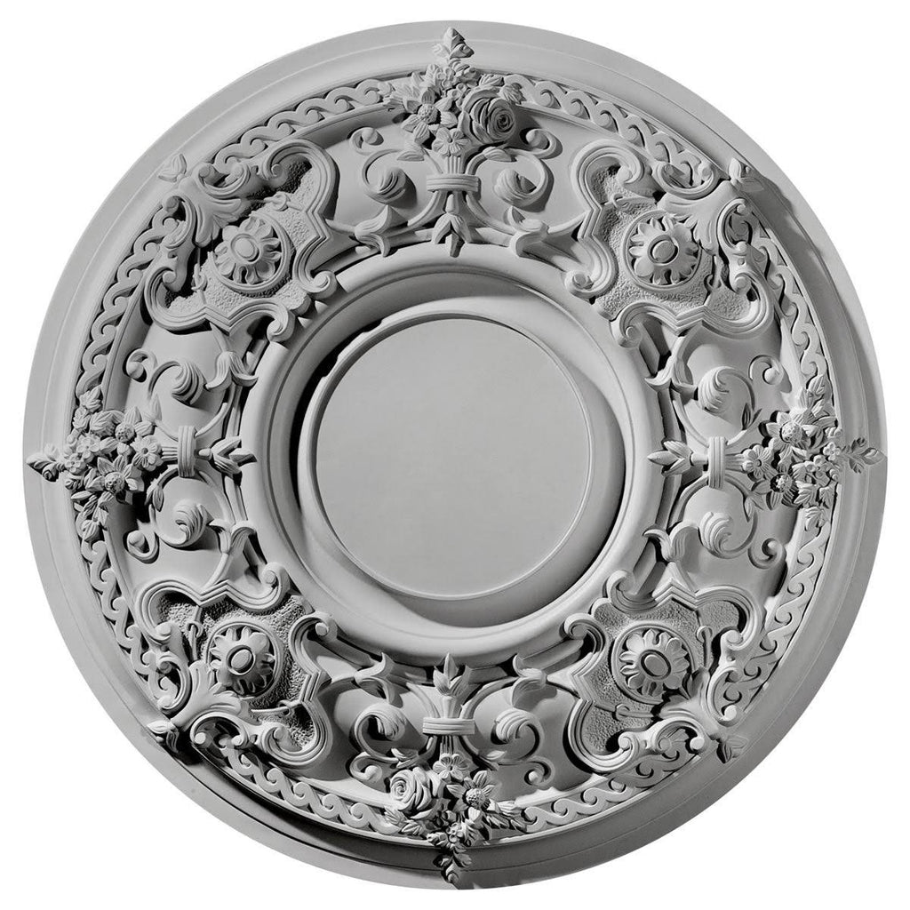 32 3/4x22OD x 2 1/2x22P Hand-Painted Ceiling Medallion D5759