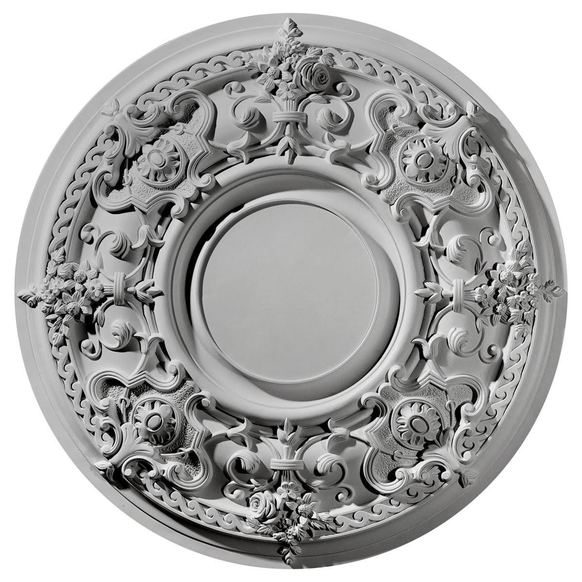 32 3/4x22OD x 2 1/2x22P Hand-Painted Ceiling Medallion D5759