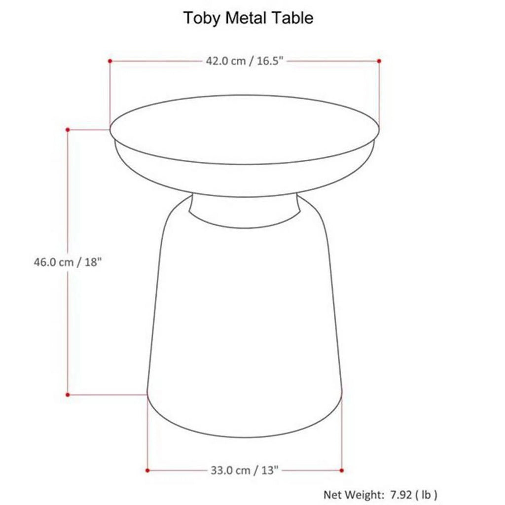 Silver Metal Accent Side Table A904807