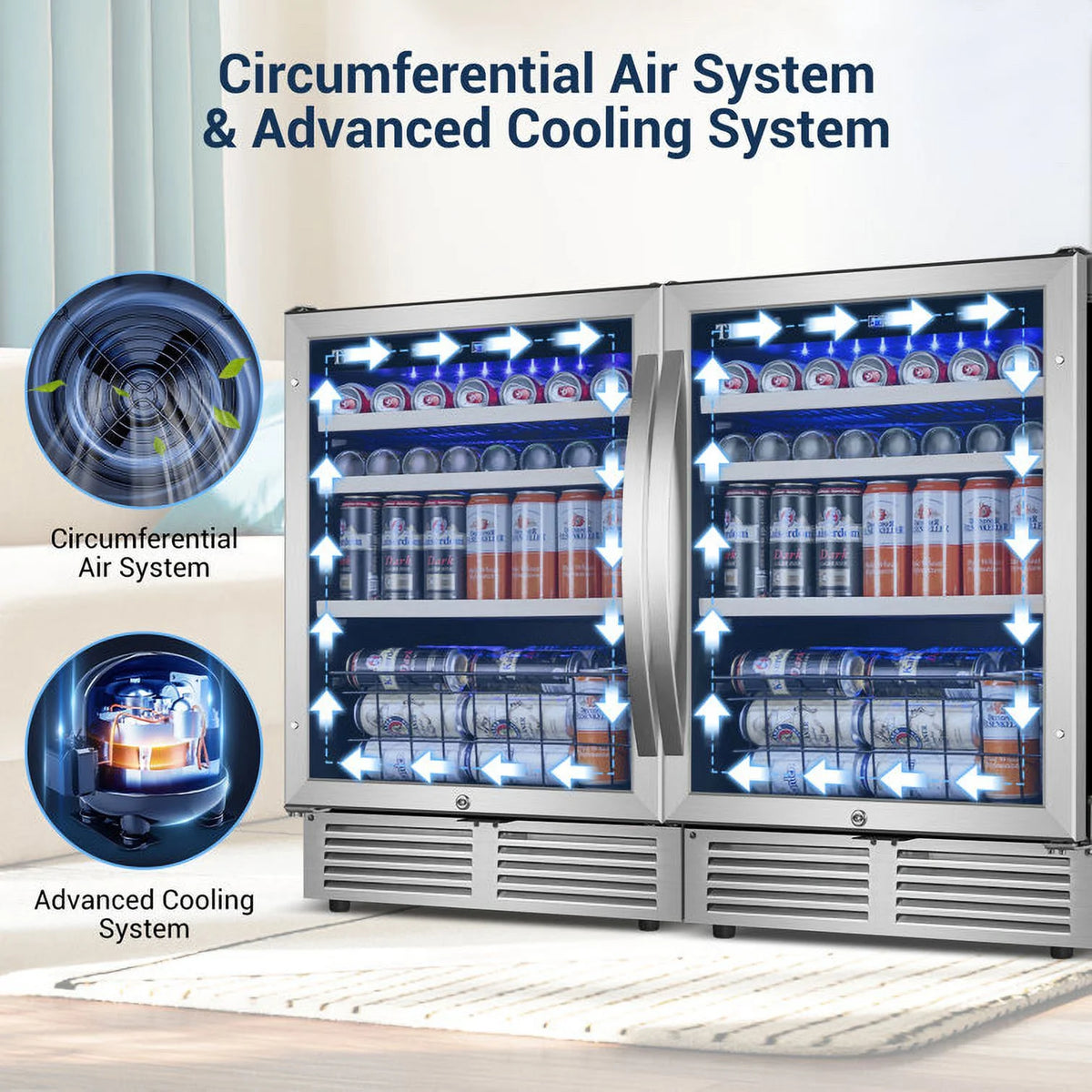 300 Can 48" Beverage Refrigerator Q300
