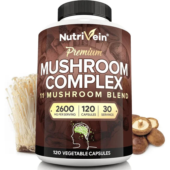 2600mg 120 Capsules 11 Organic Mushrooms Supplement V188443