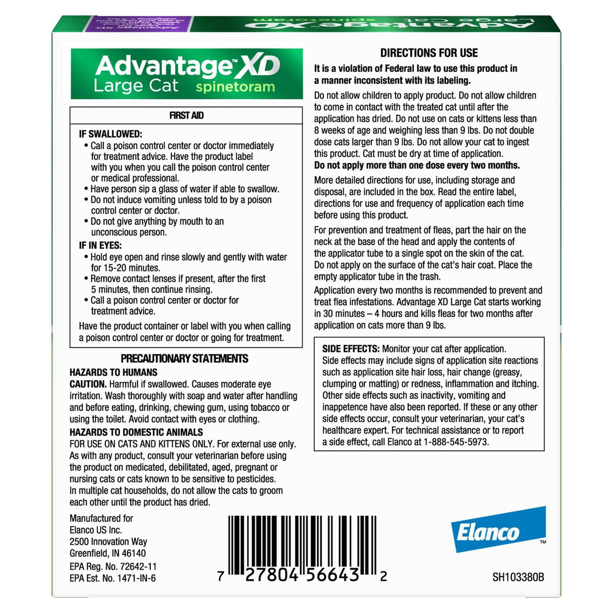 Cat Flea Prevention & Treatment H544
