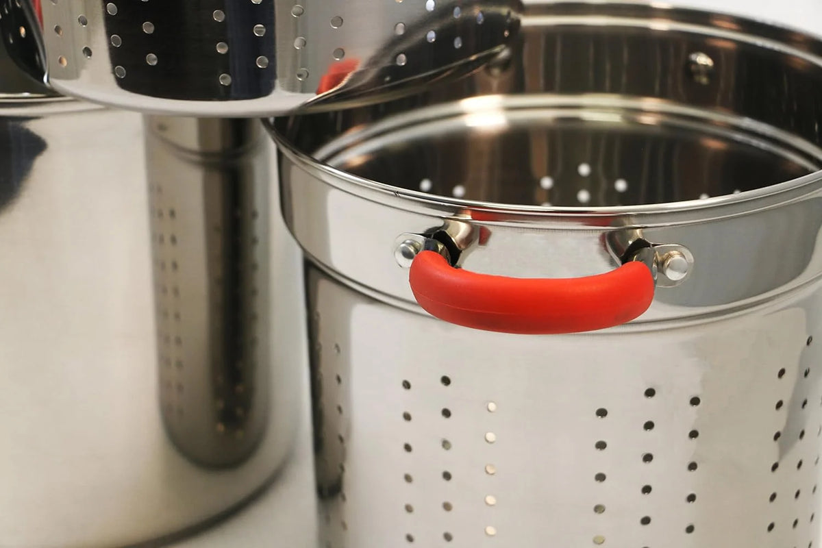 12 Qt Stainless Steel Pasta Cooker with Glass Lid G6239