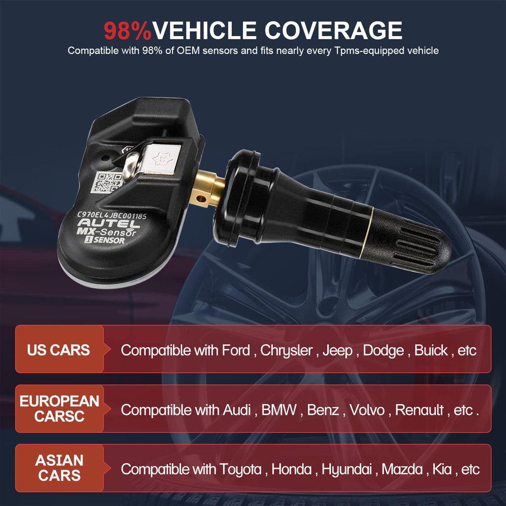 2 in 1 Dual Frequency Programmable TPMS Sensor Sets of 4 R835