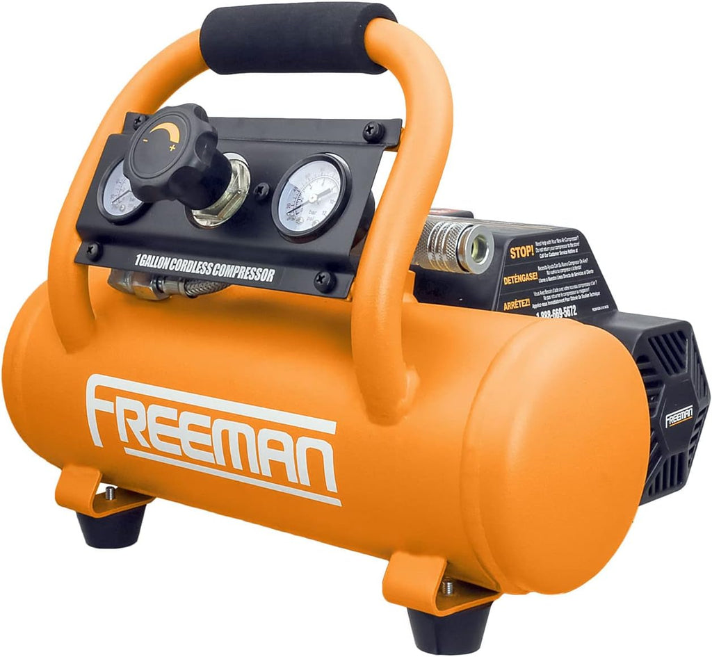 Cordless Air Compressor 1 Gallon 20 Volt with 3-in-1 Pneumatic Finish Nailer and Stapler S484