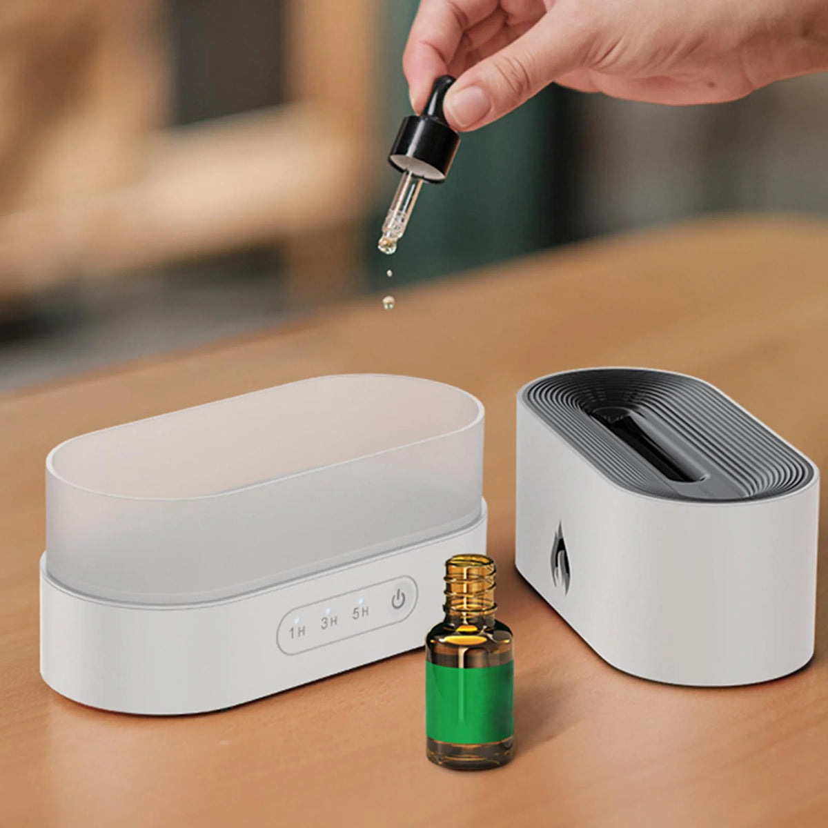 White Portable Air Humidifier Essential Oil Diffuser W72175