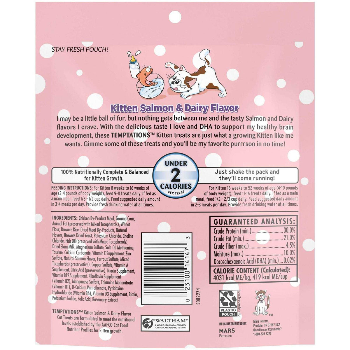 Crunchy and Soft Kitten Treats Dairy Flavor A187130