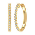 10K Yellow Gold Diamond Hoop Earrings M47092