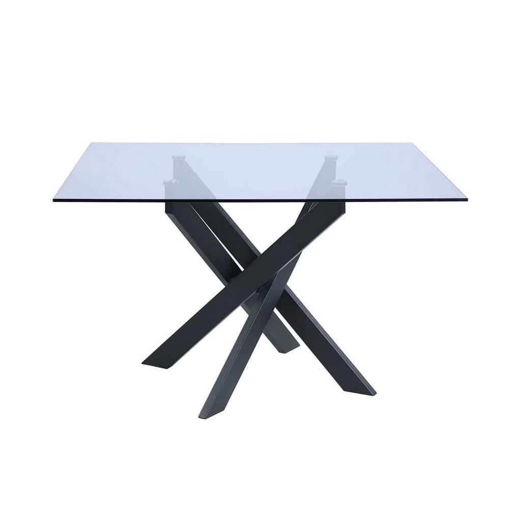 48" Round Steel and Glass Dining Table K545865