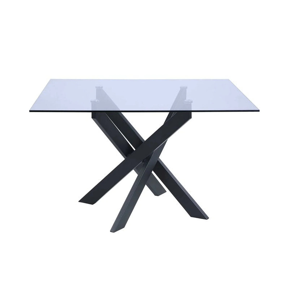 48" Round Steel and Glass Dining Table K545865