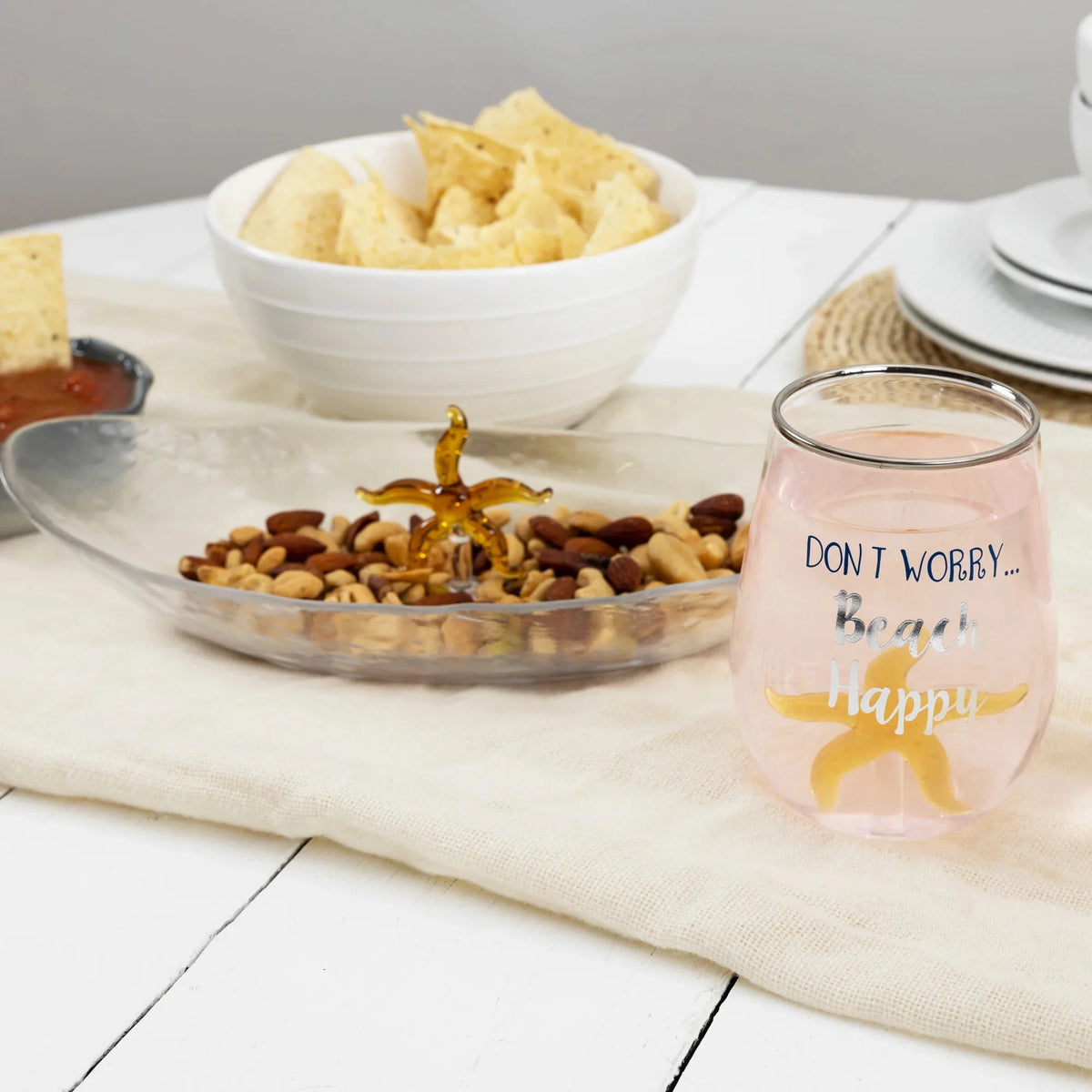 19 oz. Stemless Wine Glass with 3-D Figurine V574