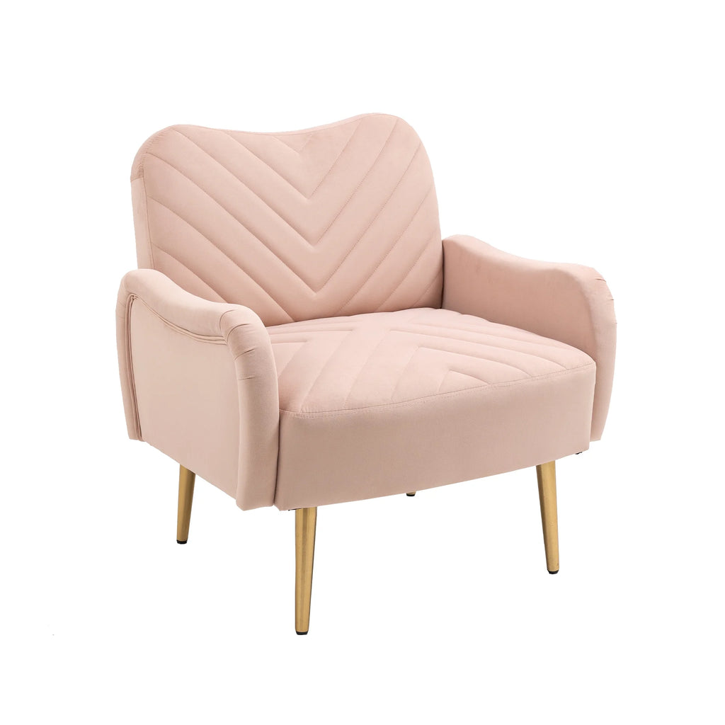 Velvet Single Sofa Chair with Rose Golden Metal Legs X6932