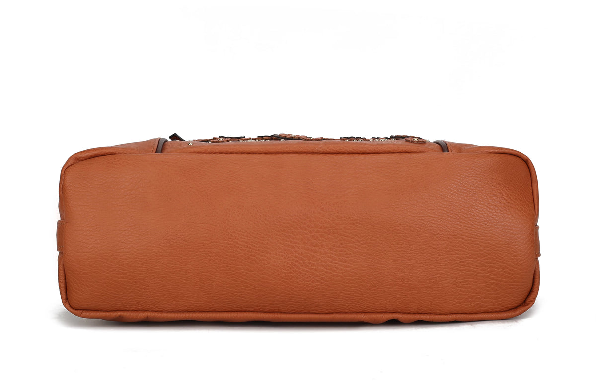 Vegan Leather Tote Handbag D611