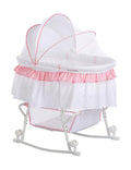 Portable 2-in-1 Bassinet and Cradle Pink/White P775