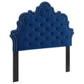 Navy Performance Velvet Twin Headboard I52681