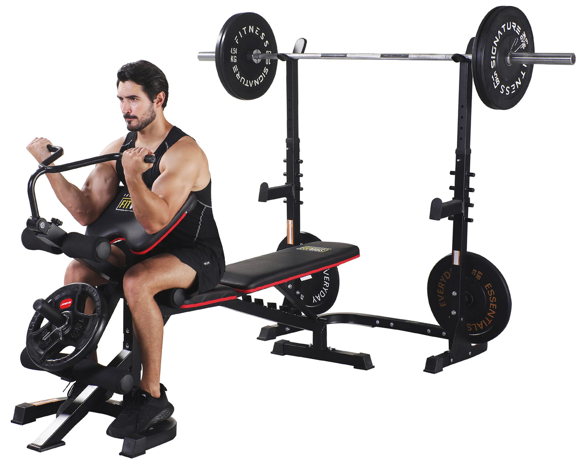 Adjustable Olympic Workout Bench with Squat Rack F932385