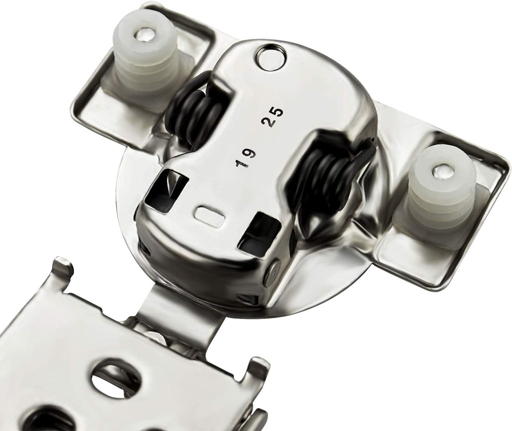 12 Pack 6 Pairs 1/2 inch Overlay Soft Close Hinges Satin Nickel Stainless Steel Concealed Hinge S77558