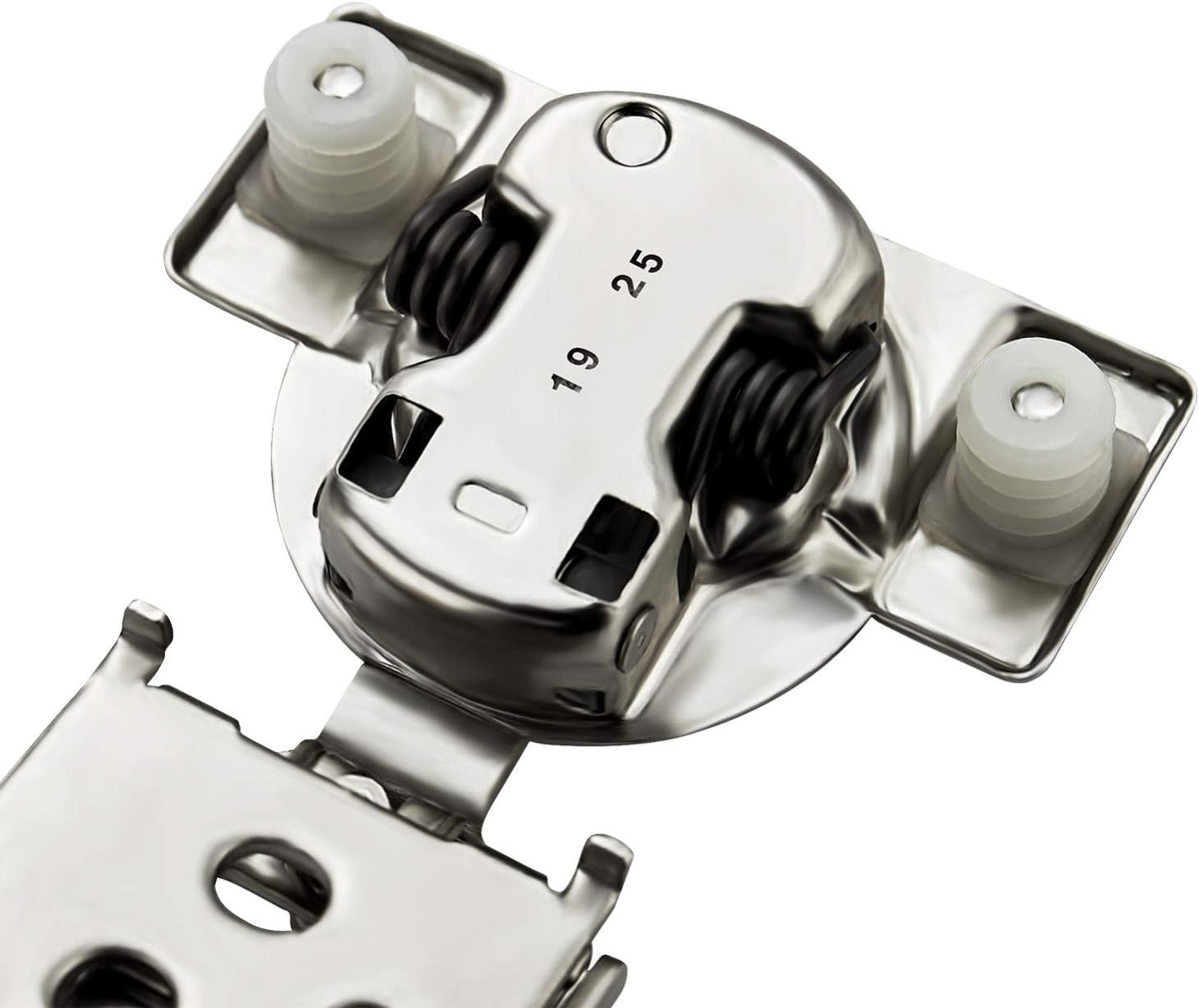 12 Pack 6 Pairs 1/2 inch Overlay Soft Close Hinges Satin Nickel Stainless Steel Concealed Hinge S77558