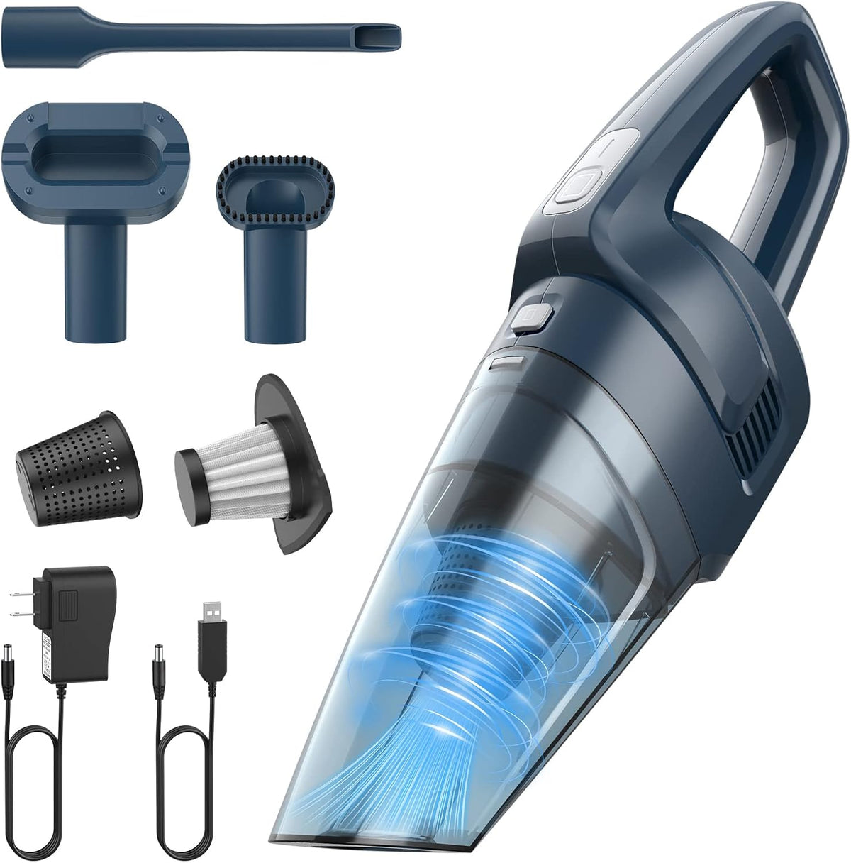 Handheld Cordless Car Vacuum Cleaner, 8Kpa, 2-in-1 Wet & Dry, 30 Mins Runtime T586