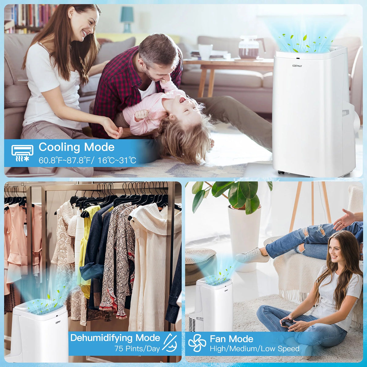 8150 BTU Portable Air Conditioner 3-in-1 Q50488