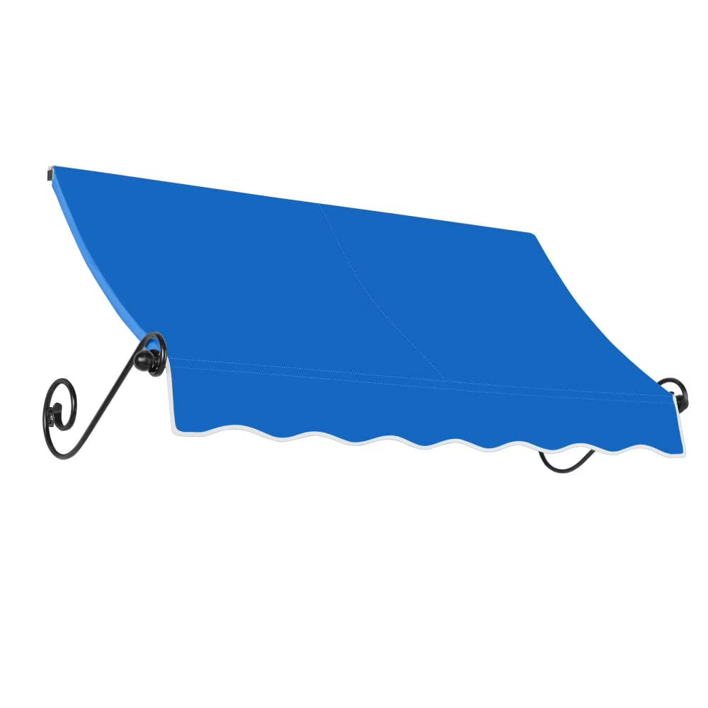 Bright Blue Acrylic Fabric Fixed Awning N923238