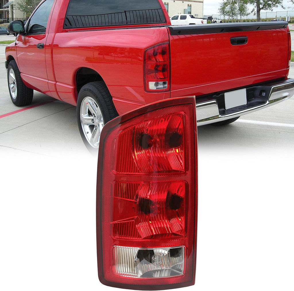 Pair Tail Light Compatible with 2002-2006 Dodge Ram 1500 / 2003-2006 Ram 2500 3500 Taillight Turn Signal Light Replacement (Red Smoked) Pack of 2 M964