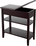 Ivory White End Table with Storage D63994