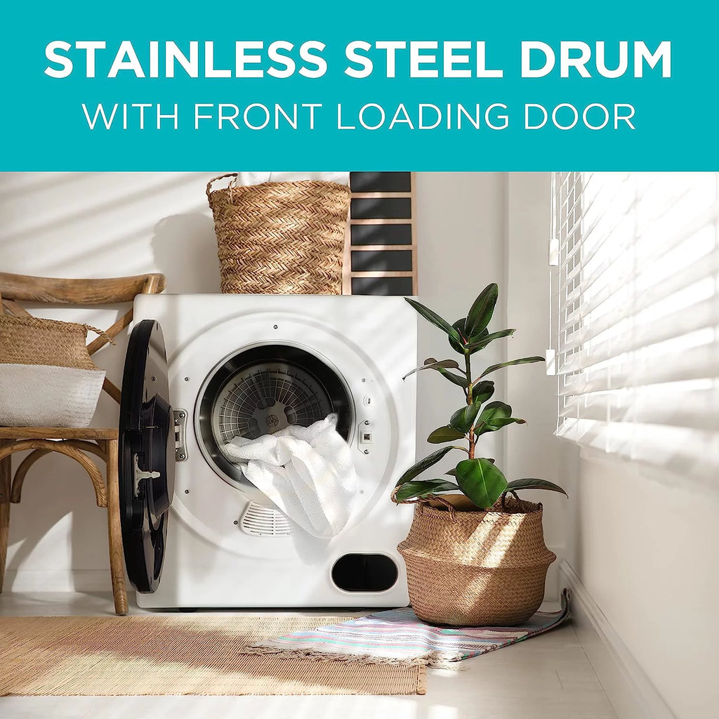 Compact 1.5 Cu. Ft. Electric Vented Portable Dryer with Stainless Steel Drum P5269