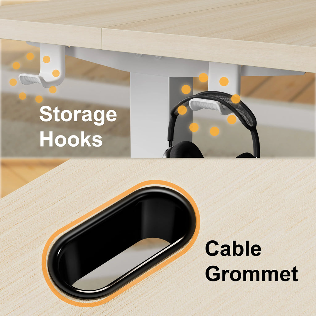 55" x 24" Height Adjustable Electric Standing Desk with Storage Pocket Z829851