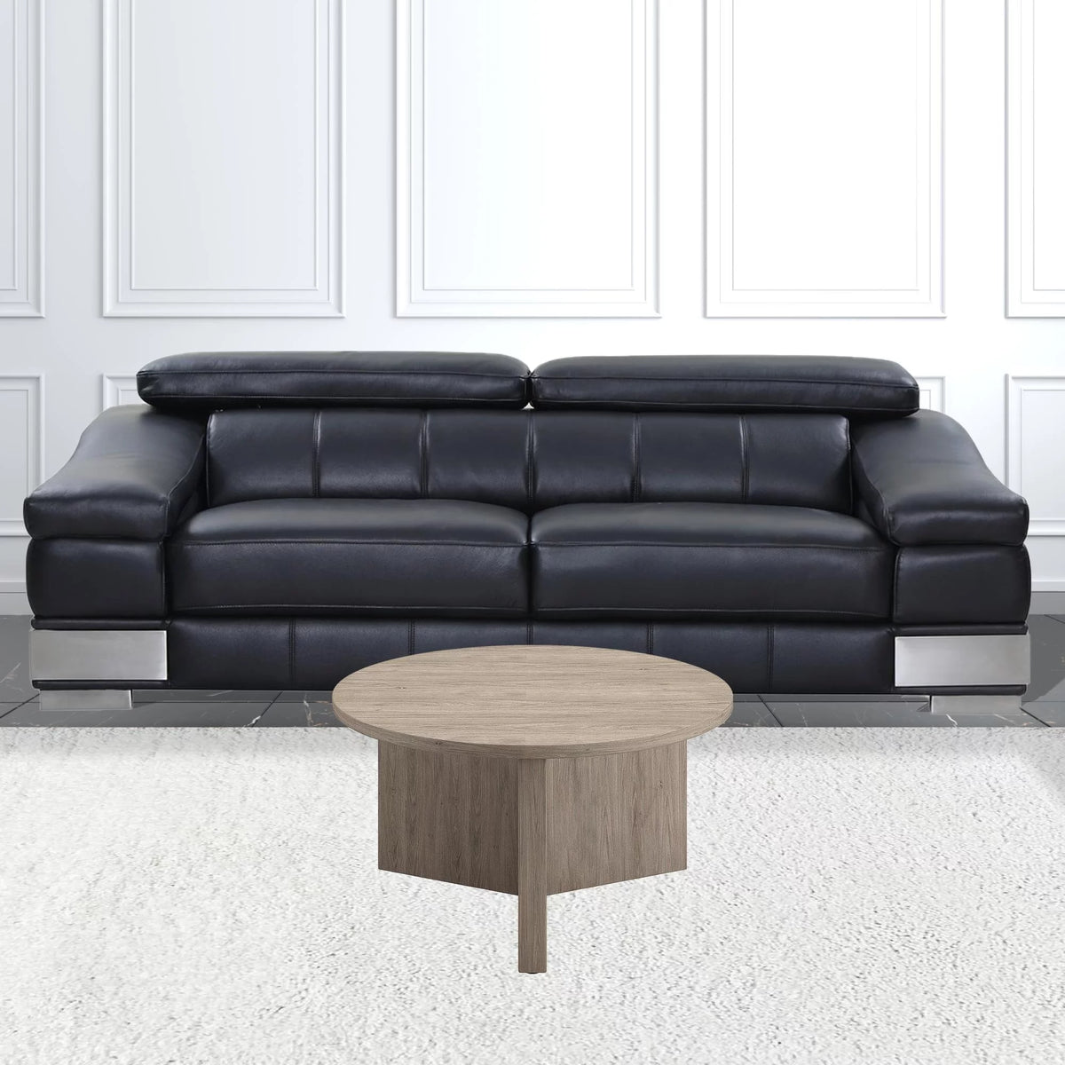 Grey Grain Round Coffee Table G94612