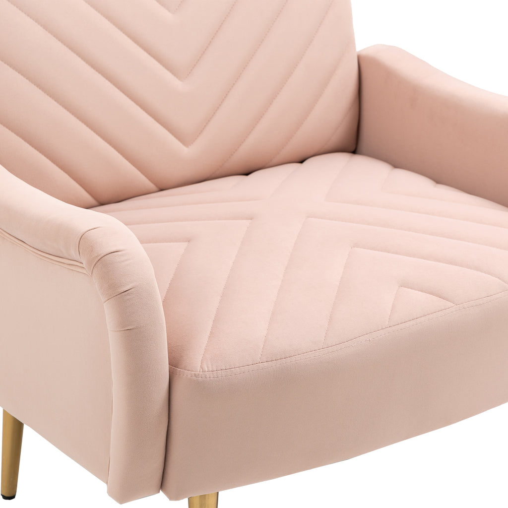 Velvet Single Sofa Chair with Rose Golden Metal Legs X6932