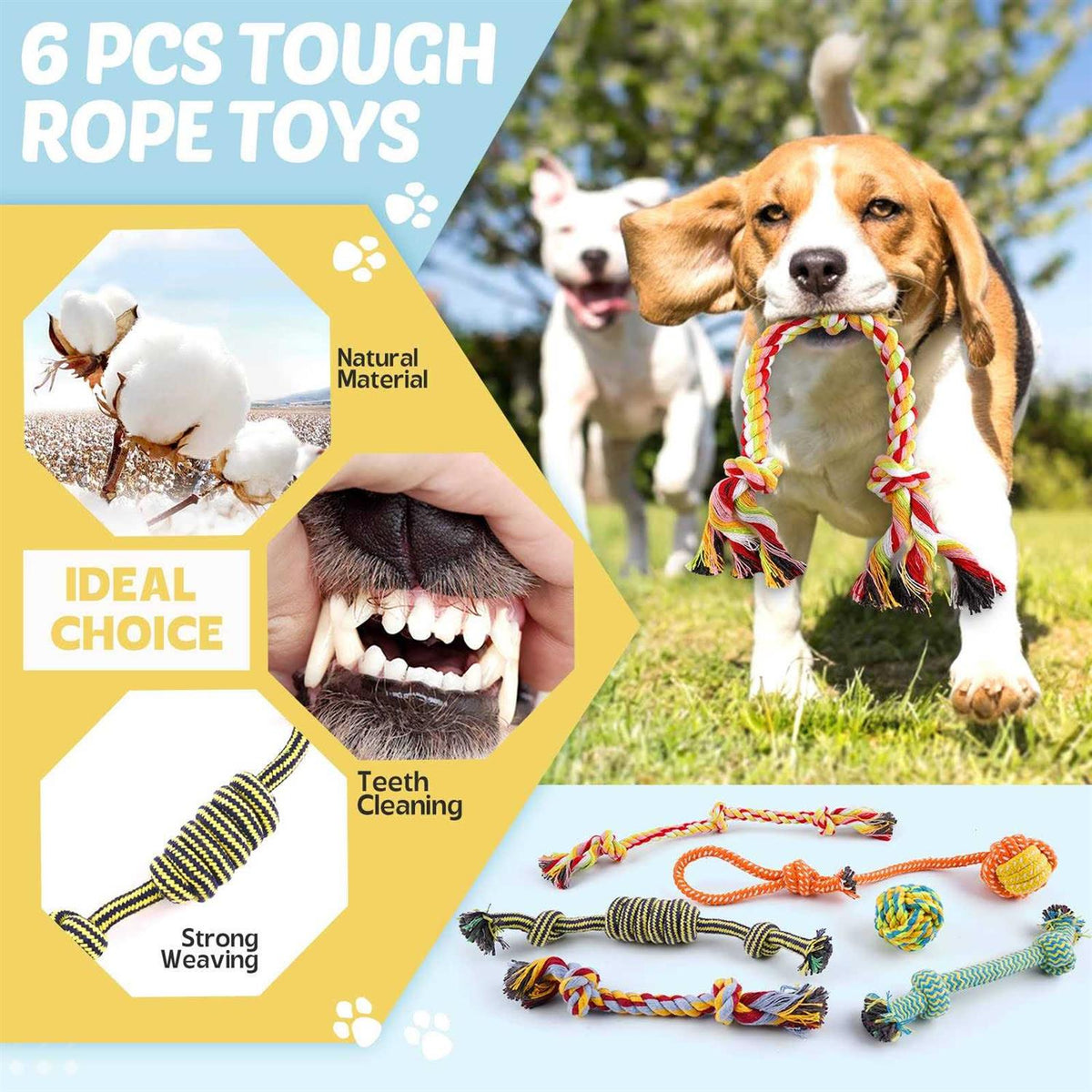 21 Pack Small Dog Chew Toys with Rope Toys Q5841