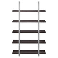 5 Shelves Open Bookcase in Espresso T7813