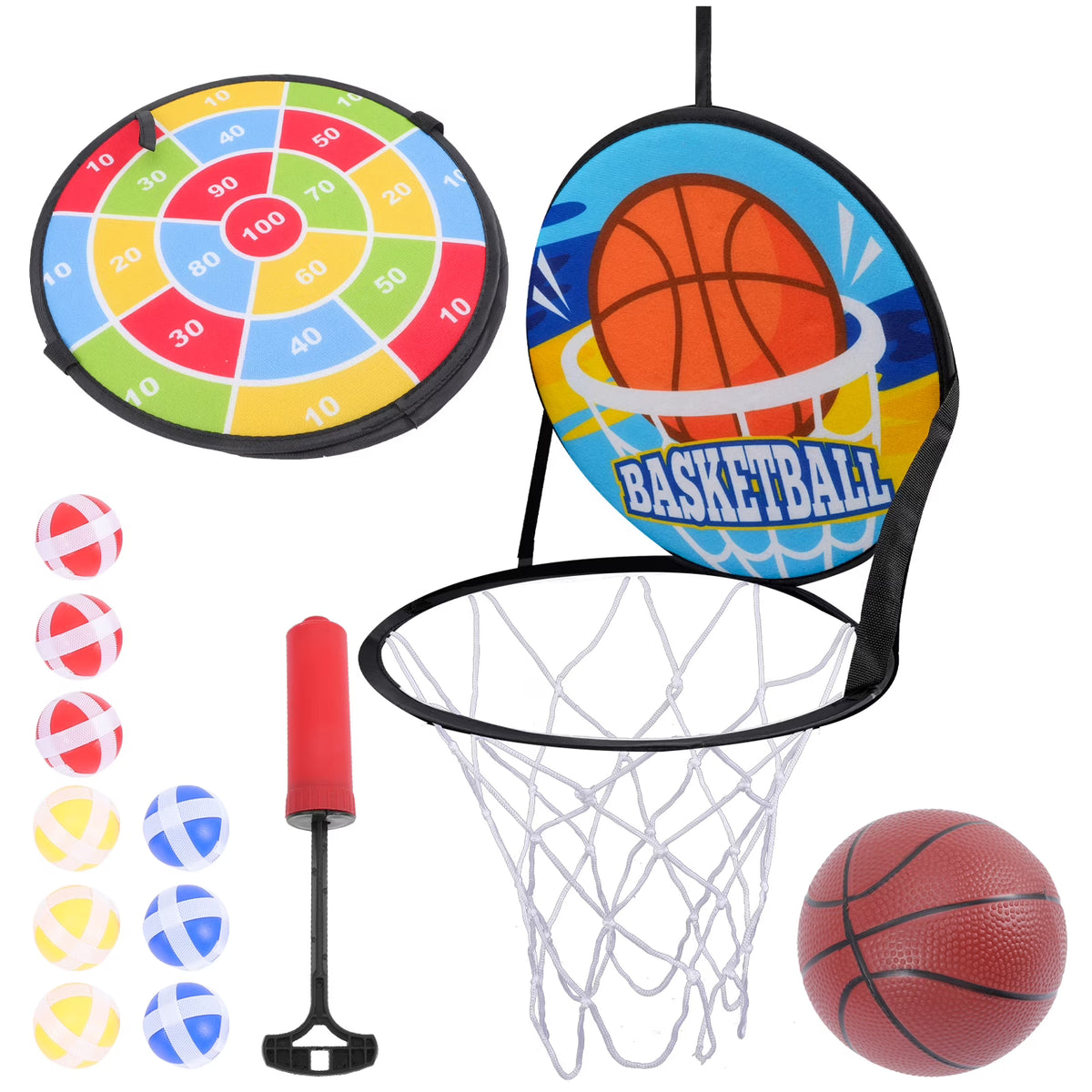 Double Sided Dart Board Sticky Ball Set Q229