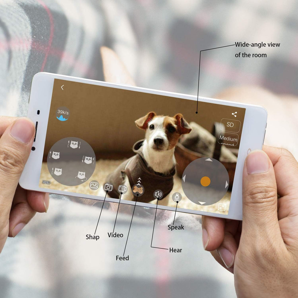 Owl Robot Pet Camera with Treat Dispenser V14235