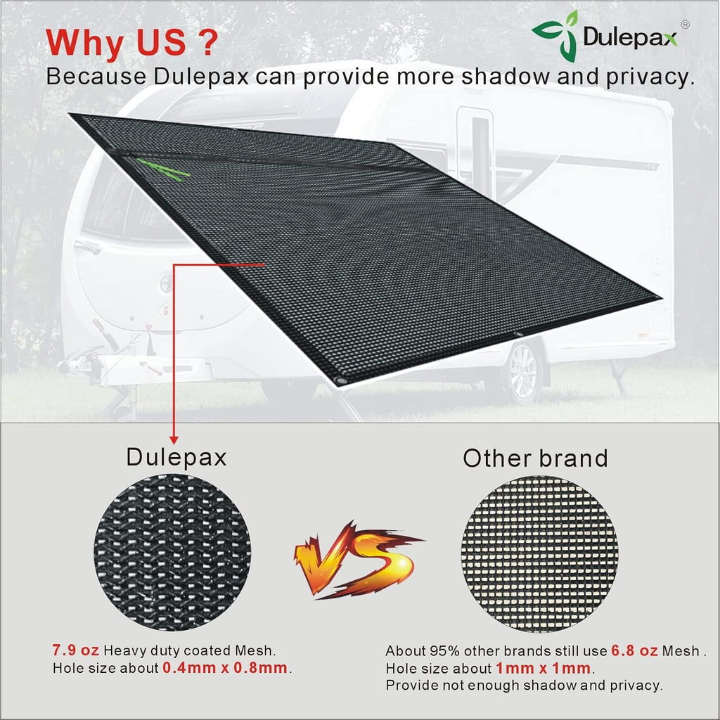 RV Awning Shade Screen with Zipper 8'X10'3'' Universal with Complete Kits V253