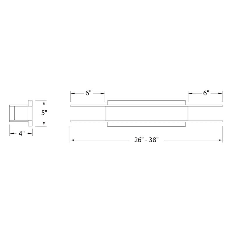 Arc 38x22 LED Bath Light V23129