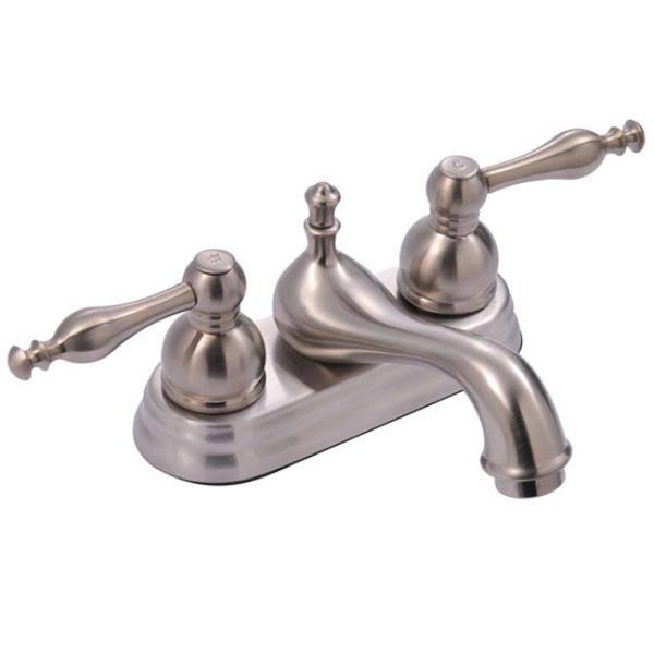 Chrome Two-Handle Centerset Lavatory Faucet with Pop-Up E719582