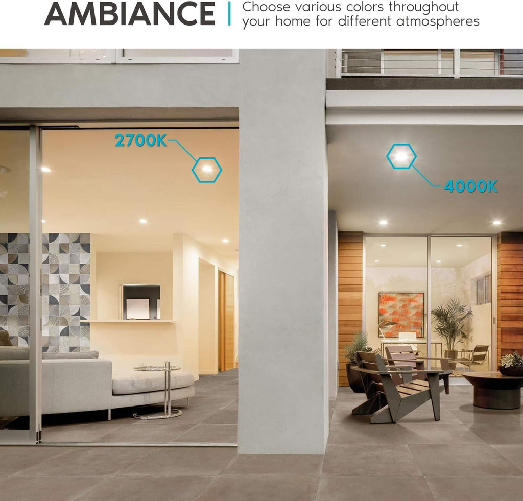 6 Inch Square LED Recessed Lighting, 12W, 1000 Lumens, 4 Pack S632