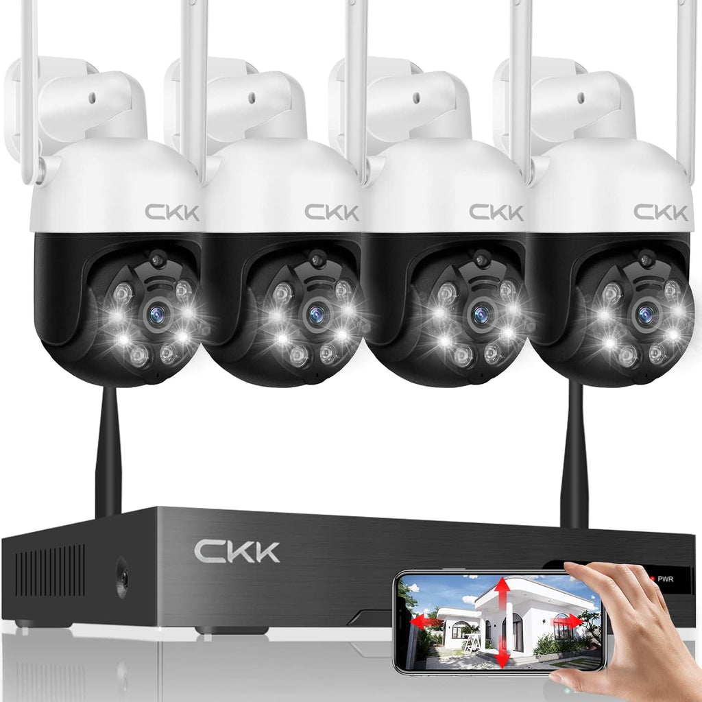 8CH NVR System with 1TB Hard Drive, 4Pcs 3MP WiFi Security Cameras V450929
