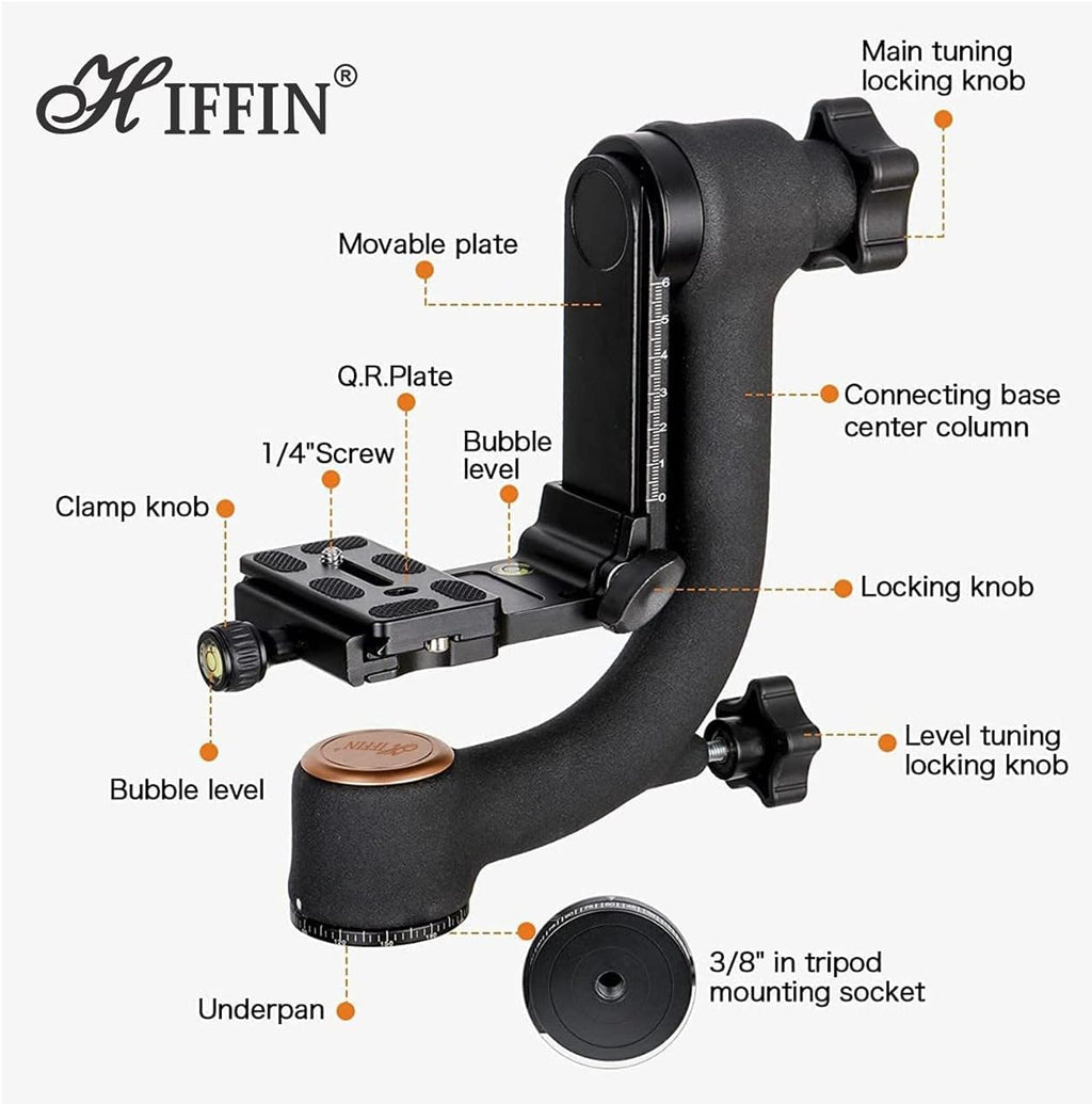 360 Degree Panoramic Gimbal Tripod Head with Quick Release Plate N126212