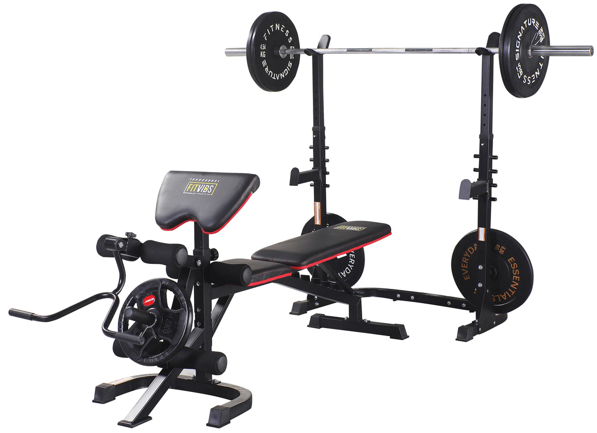 Adjustable Olympic Workout Bench with Squat Rack F932385