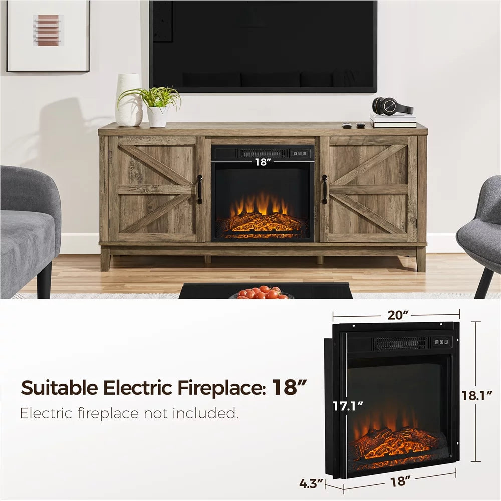 Rustic Oak Storage TV Stand B36434