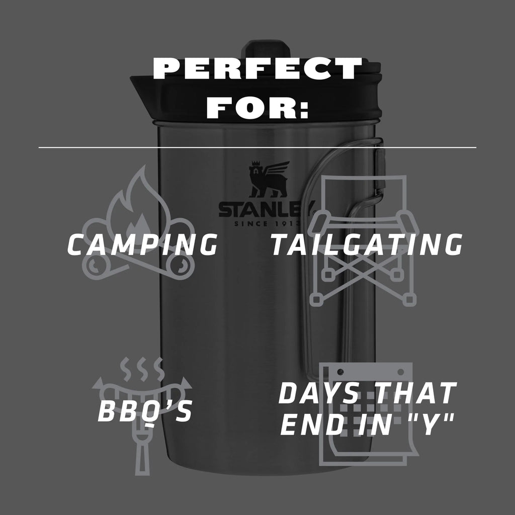 Stainless Steel Camping French Press Coffee Maker, 32 oz V2680