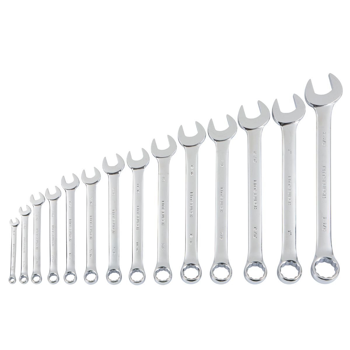 Fully Polished SAE Combination Wrench Set, 14-Piece Z979