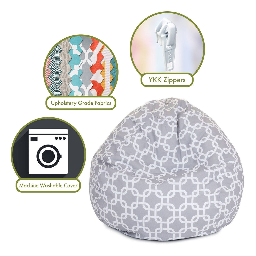 Gray Large Bean Bag Chair X861106
