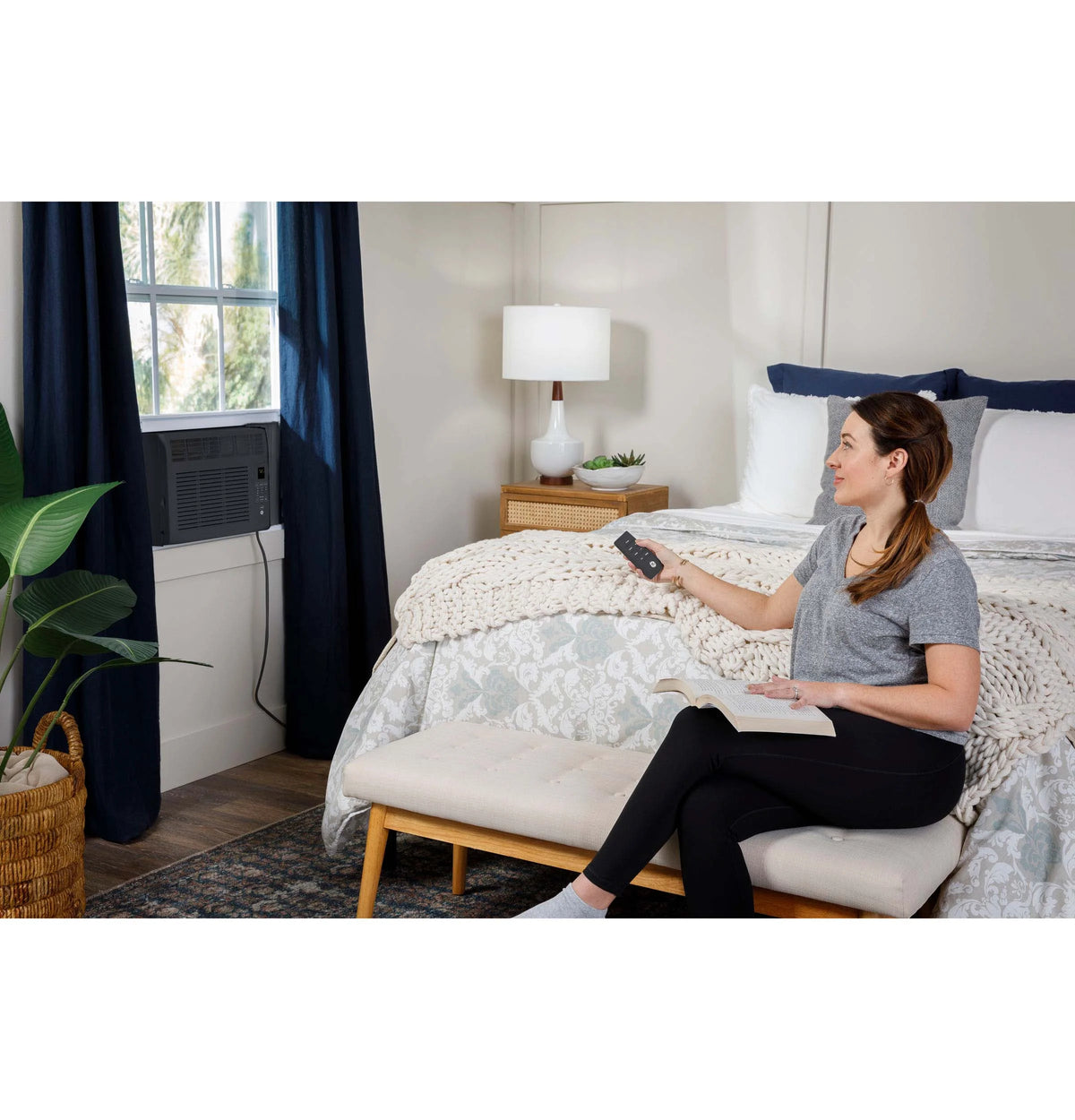 5,000 BTU Window Air Conditioner, Black, 115V P489
