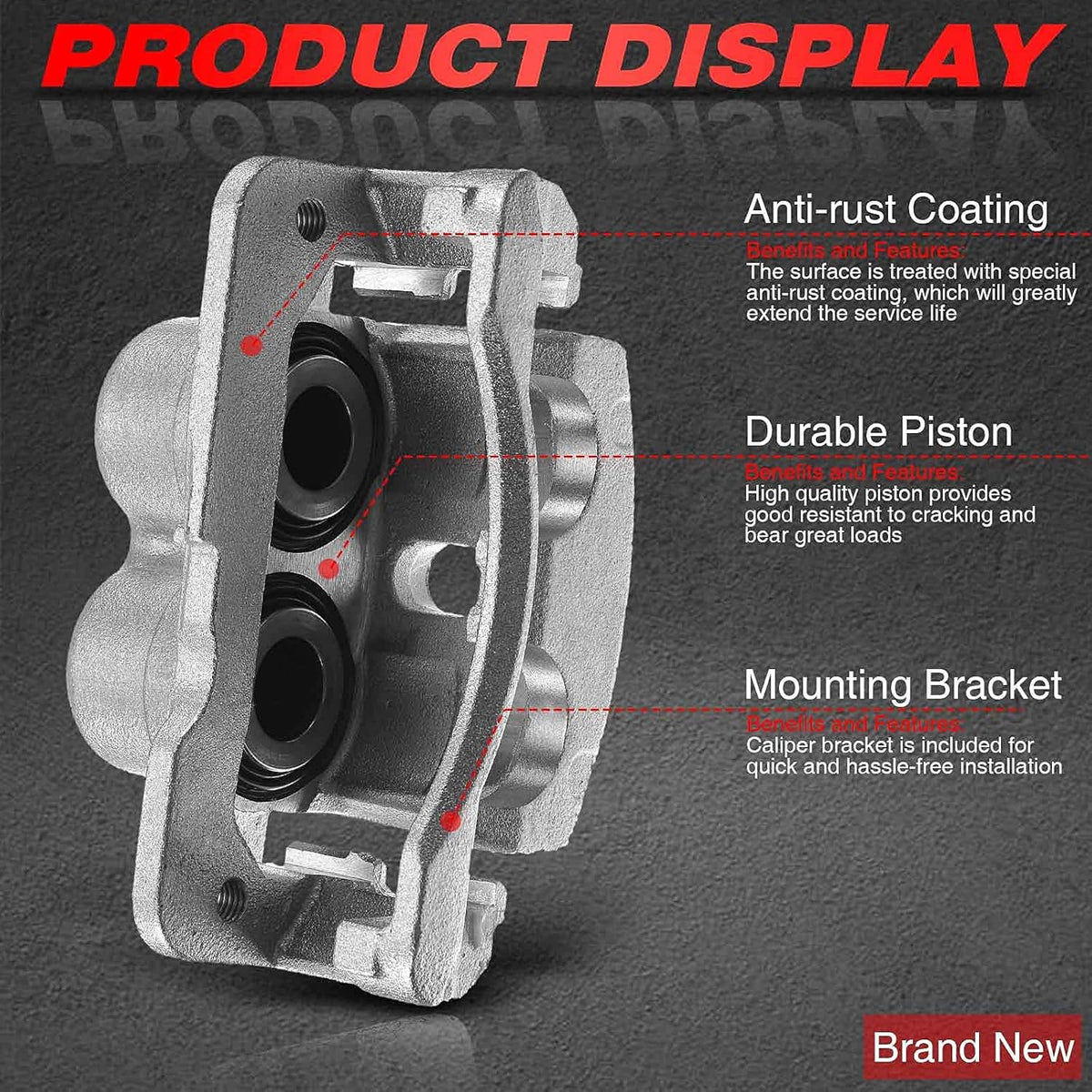 Disc Brake Caliper Assembly Pack of 2 D541